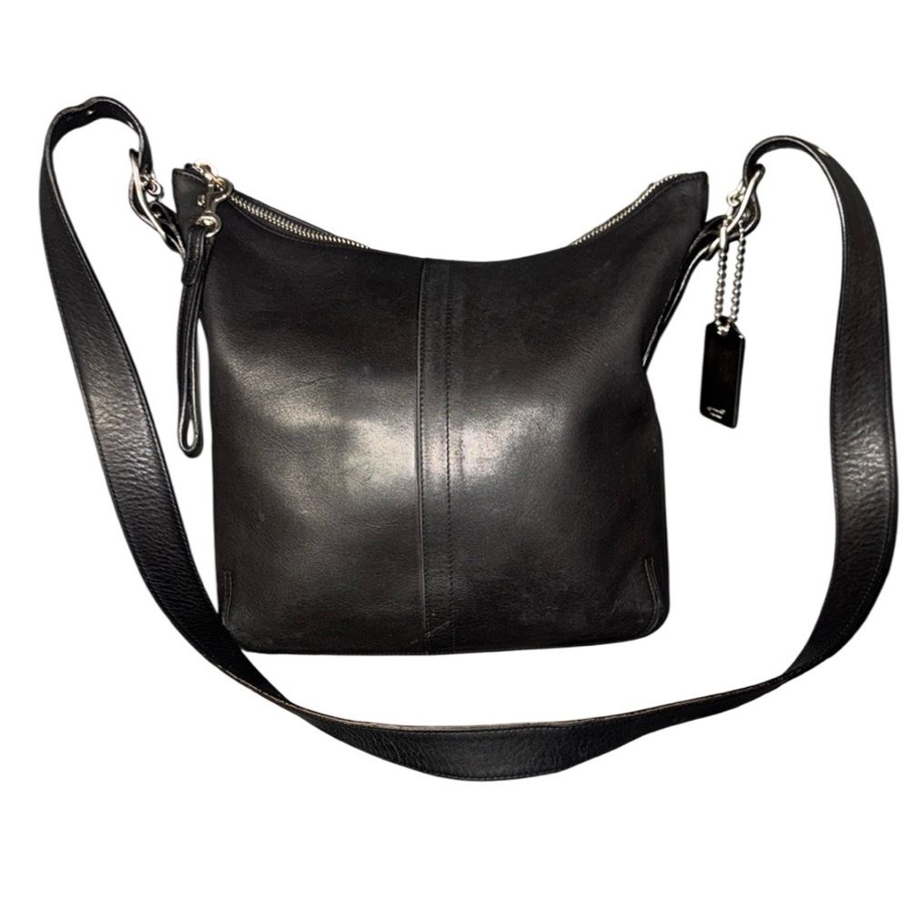 Coach Black Leather Slim Duffle Bag. Crossbody or Shoulder bag. Style 9326